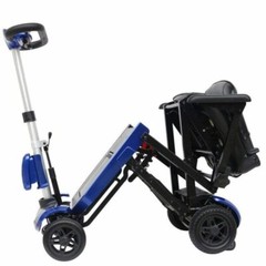 NEW Drive Medical ZooMe Auto-Flex Folding Travel Scooter, Blue