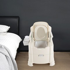 Portable Toilet Bedside Commode Floor Standing Chair Commode Toilet Load 200kg