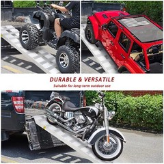 2x 60/72/84/94″ Aluminum Car Trailer Ramps Truck Loading Ramps 6000 lbs Hook End