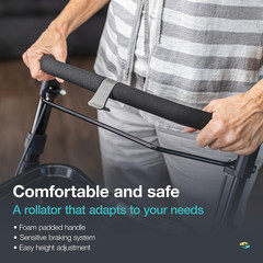 Compact Foldable Walker for Seniors – 23.6″ Wide, Adjustable Height, Easy to Use