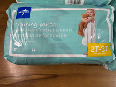 Medline disposable Training Pants Size 2T-3T 68 Count 38+ Lbs NEW Pull Ups