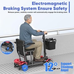 Foldable 4-Wheel All-Terrain Electric Mobility Scooter for Adult,Airline Approve