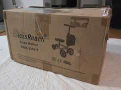 BlessReach WB-2208-T All Terrain Knee Scooter Foldable Disc Brake Walker Compact