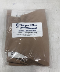 Support Plus FH0342BeigeXL KneeHigh Full Calf Firm Support Open-Toe 20-30MMhg