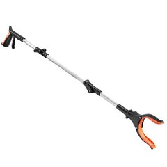 43″ Foldable Reacher Grabber Tool w/ 360�� Rotating Jaw, Magnet & LED Light