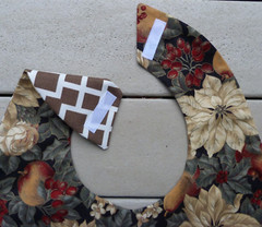 Adult Sized Bib Reversible Flowers & Fruit to Geometric Washable Nice for all!