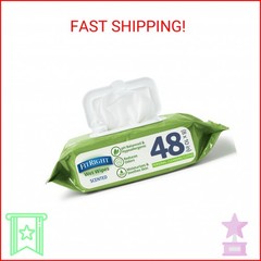 Medline FitRight Aloe Personal Cleansing Cloth Wipes, Scented, Pack of 48, 8 x 1