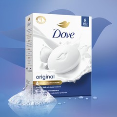 Dove Beauty Bar Soap Original 8 Count For Soft Smooth Skin 1/4 Moisturizing