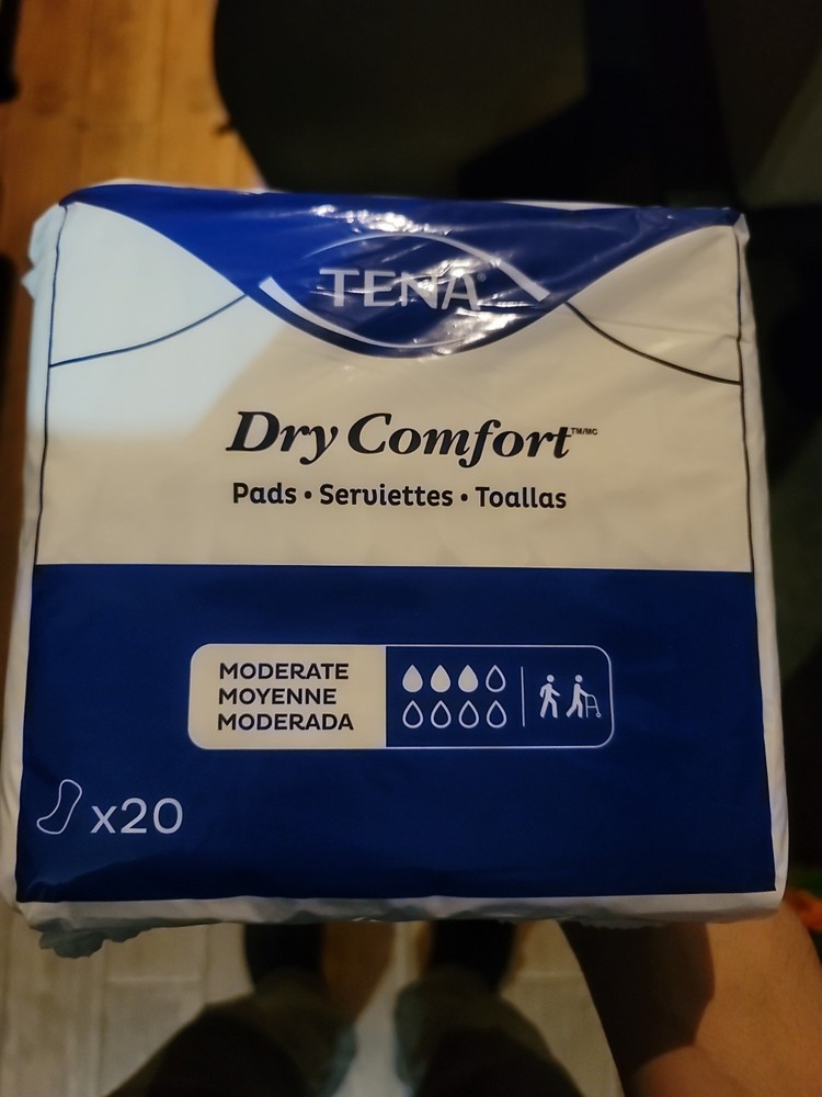 Qty=40 (2 Packs of 40): Tena Dry Comfort Pads Moderate, 60565-01, 768702571814