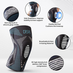Knee Brace Compression Sleeve Support Joint Pain Arthritis Relief For Sport Gym