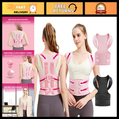 Posture Corrector for Men & Women – Adjustable Back Brace for Pain Relief & Supp