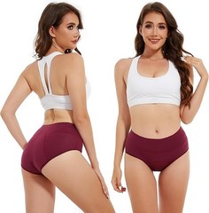5pcs Triangle Period Underwear High-waisted 4-layer Leak-Proof 100% cotton women