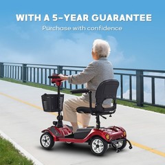 Portable 4 Wheel Mobility Scooter for Seniors 15 Mile 330 LBS ROBTWOK