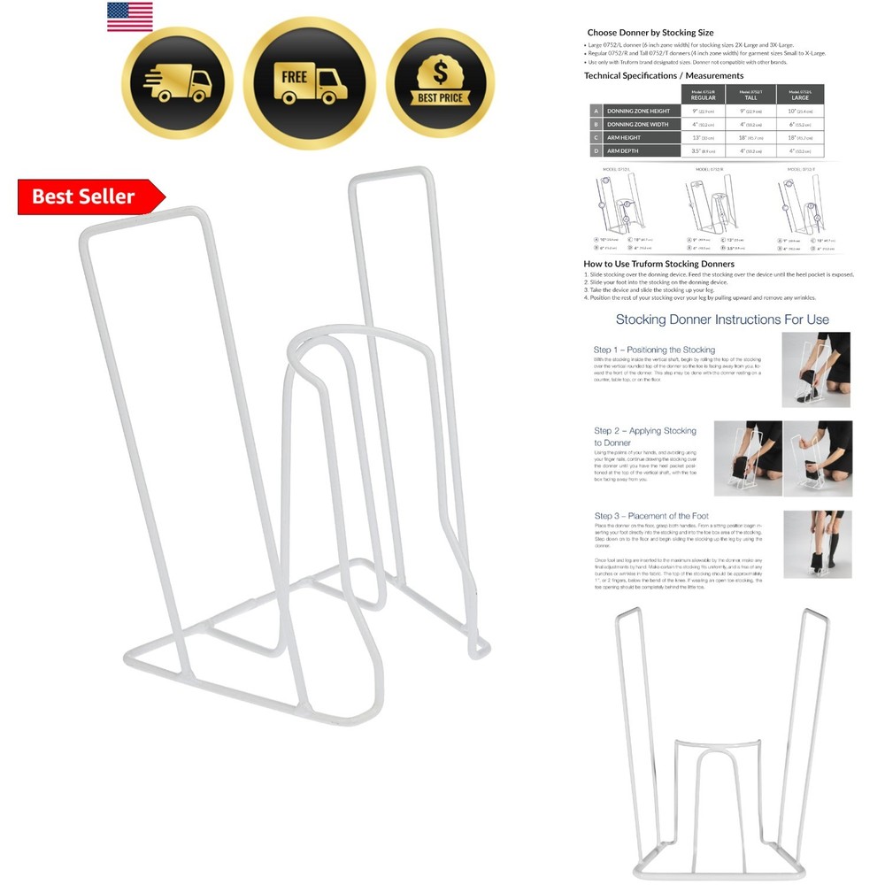 Stockings Donner, Helper for Applying Compression Socks, Regular Size Foot Zo…