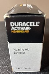 Duracell Activair Hearing Aid Batt. Zinc-Air 1.45V -10 Pack- 60 Count Exp 08/29