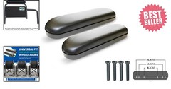 Stylish and Comfortable Black Vinyl 10″ Wheelchair Armrests – Easy DIY Upgrade