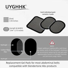 Gel Pads for All Abdominal Belts, Replacement Gel Sheet for Abdominal Toning Sys