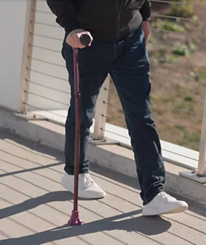 Dynamo GoStick Foldable Walking Cane with Cyclone Base & Wrist Strap