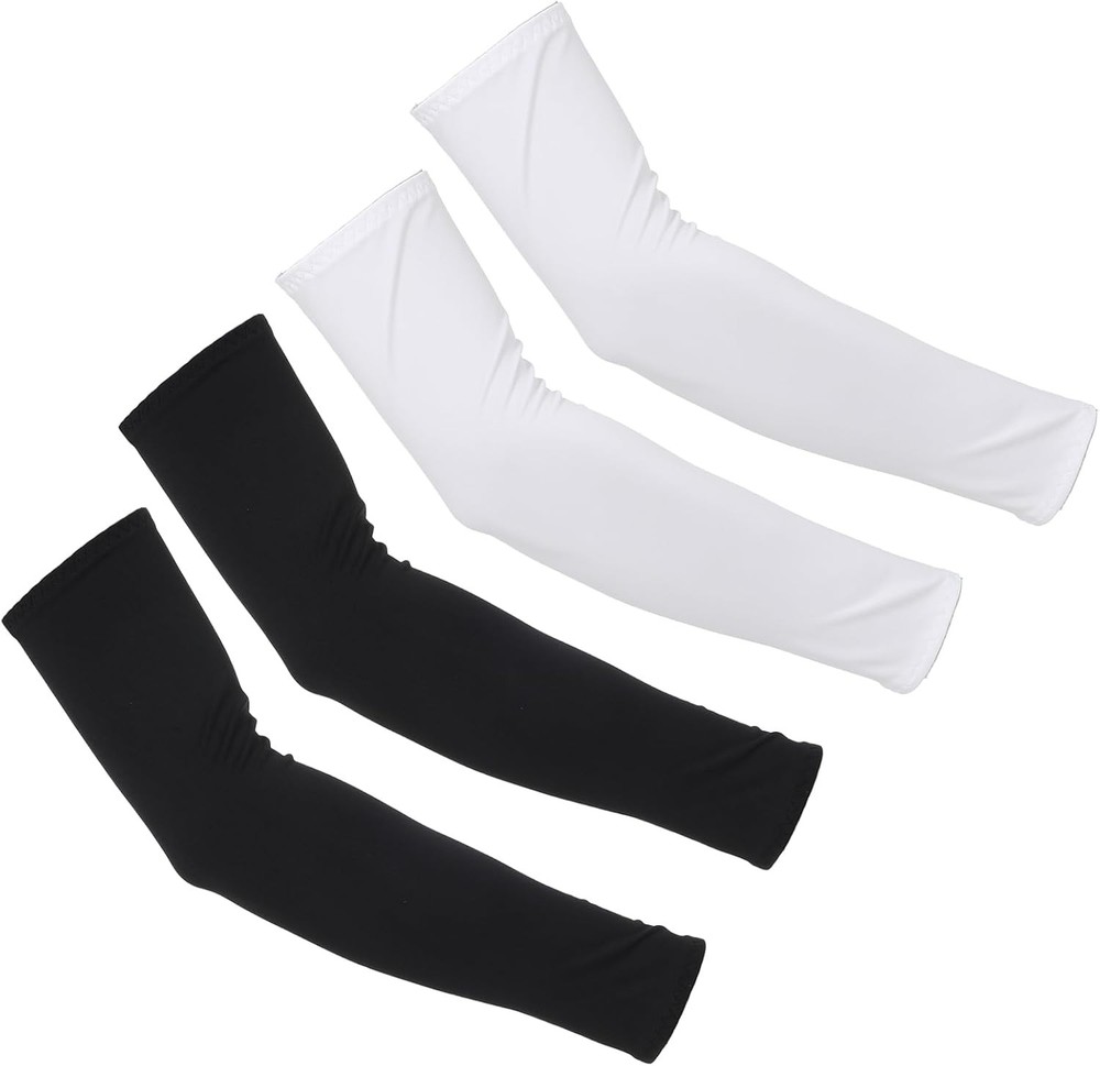 2 Pairs UV Compression Arm Sleeves, Cooling Sun Protection for Sports