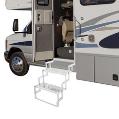Aluminum Alloy Scissor Stairs Foldable Step Ladder 2 Steps Ladder for RV/Camper