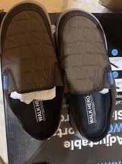 Mens Slippers for Plantar Fasciitis, Casual Mens Slip on Shoes with 9 Brown