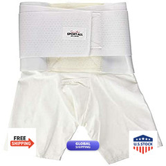 Saunders Sport All Back Support White Compression Shorts Mens Small Waist 28 –