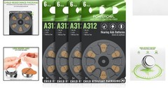 24 Count Mercury-Free Size 312 Hearing Aid Batteries – Unmatched Efficiency