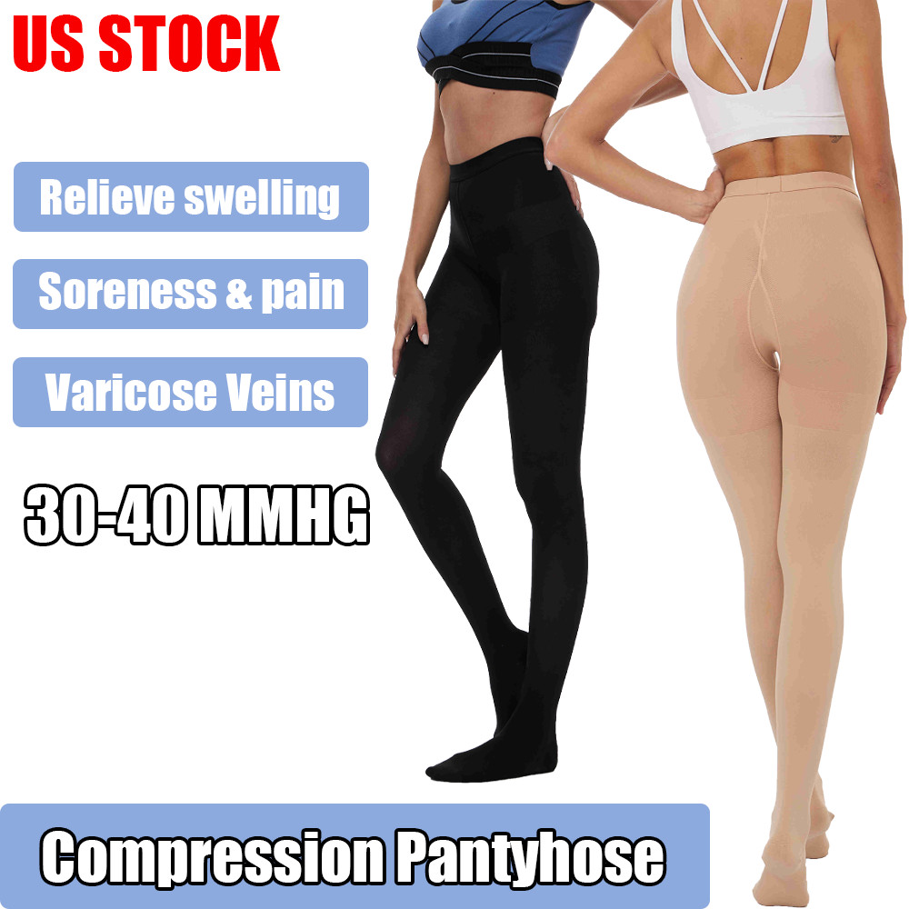 Belly Pregnant Socks Stockings Compression Pantyhose for Women 30-40 mmHg US