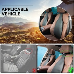 Vehicle Chair Lumbar Support Pillow PU Leather Car Cushion Lower Back Pain Seats