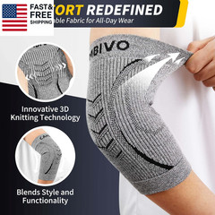 2 Pack Elbow Brace for Women and Men, Elbow Compression Sleeve for Tendoniti