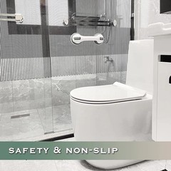 2 Pack 12” Suction Shower Grab Bars Safety Handle Grip for Elderly Bathtub