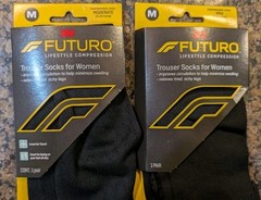 3M Futuro Trouser Socks for Woman MILD Compression LARGE Black – 2 Pair/pk NEW!