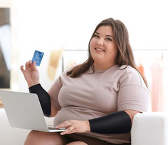 2 Pair Upper Arm Compression Sleeves for plus Size Women Flabby Arms, Slim Arm S