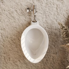Hanikes Wall Mounted Urinal for Men Ceramic, Spill Proof Splash Proof Urinal