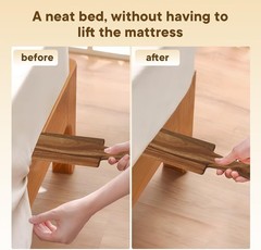 Acacia Wood Mattress Lifter Tool for Changing Sheets, Easy Lever-Action Lift ..-