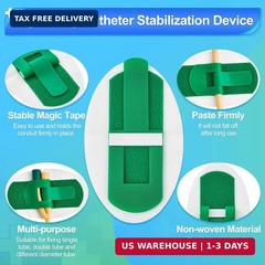 12 PCS Catheter Stabilization Device,Self Adhesive Catheter Tube Urinary Leg Bag