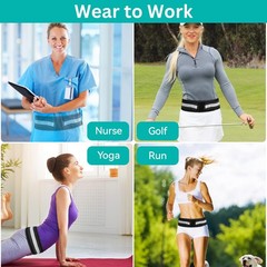 Lightweight Back Brace for Lower Pain Under Clothes – Medium, black