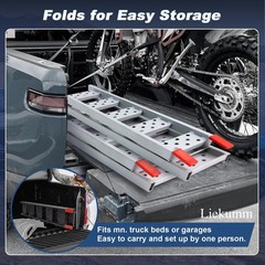 83″ Heavy Duty Motorcycle Loading Ramp – 480 lbs Capacity for Trucks & Trailers