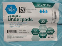 100 Count Med-Pride Disposable Underpads 17″ X 24″ Incontinence Pads Bed Cov