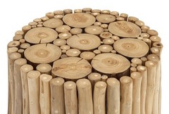 Deco Seventy-Nine Deco 79 Teak Wood Handmade Side End Accent Table End Table
