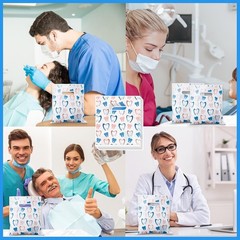200 Pcs Tooth Patient Care Dental Bags 9 X 8 Inches Plastic Merchandise Bags