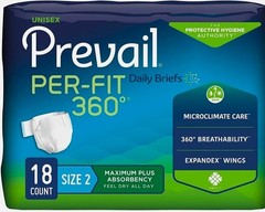 Prevail Per-Fit 360* Daily Briefs Maximum Plus 18 Ct – Size 2