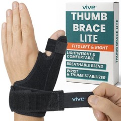 Vive Thumb Brace & Wrist – Carpal Tunnel 1 Count (Pack of 1), Black