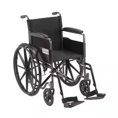 Silver Sport 1 Wheelchair with Full Arms and Swing Away Removable Footrest