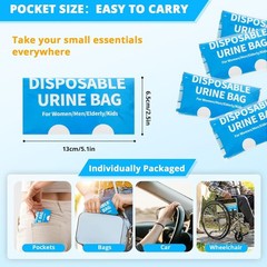 900ML Disposable Pee Bags 12PCS | Travel Urinal for Men Women Kids Camping