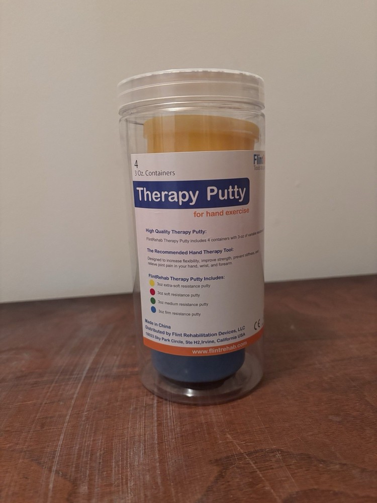 FlintRehab Therapy Putty 4-Pack Multicolor Hand Exercise Resistance Levels