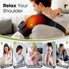 Electric Heated Shoulder 3 Modes Massager Brace with Vibration Joint Pain Relief