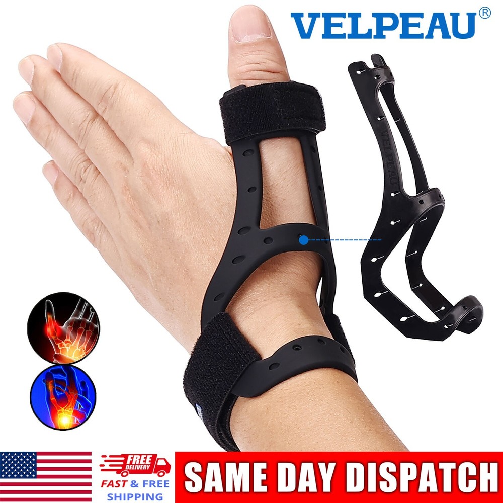 Velpeau Silicone Thumb Support Brace Waterproof Semi-rigid Splint Fits both hand