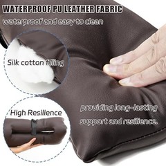 Bedside Commode Cushion – Washable 16.5″ X 16.5″ Thick Pad PU normal Brown