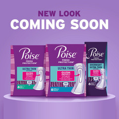 Poise Ultra Thin Incontinence Pads with Wings, Light Absorbency, 3 Drop, 132 Ct